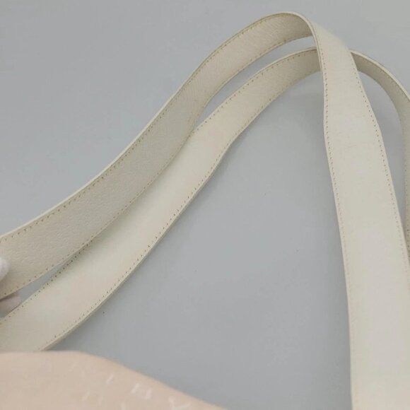 BVLGARI Logo Mania Tote Bag Canvas Pink White Silver Auth 117578 - Picture 9 of 16